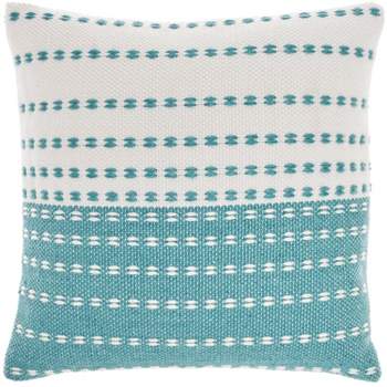 18"x18" Woven and Stitched Square Throw Pillow - Mina Victory