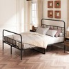 Queen Size Metal Platform Bed with Headboard and Footboard - 3 of 4