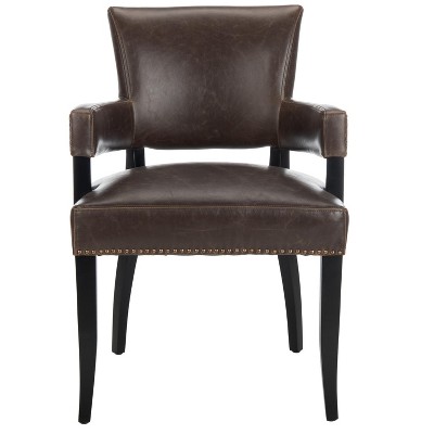Desa Arm Chair - MCR4691A - Antique Brown - Safavieh