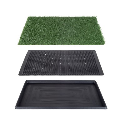 Large Artificial Grass Puppy Pee Pad with Tray