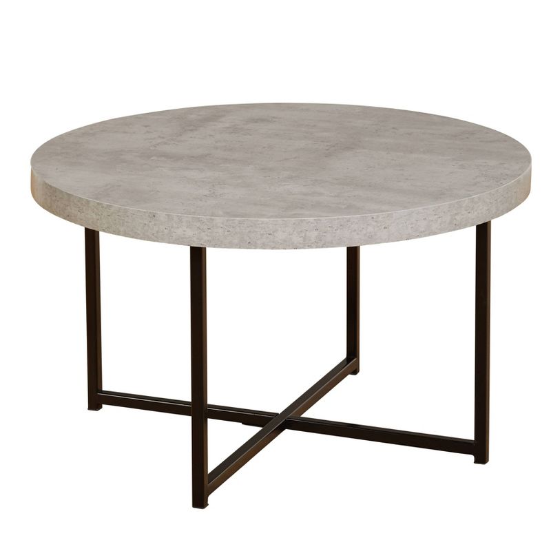 Era Modern Round Coffee Table Gray/Black&#160; - Buylateral, 1 of 10