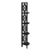 Monarch Specialties Bookshelf Bookcase Etagere Corner 4 Tier 62InchH Office Bedroom Metal Laminate Brown Black Transitional - 4 of 4