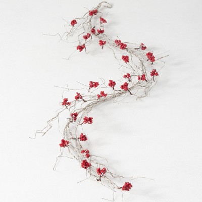 Sullivans 5' Berry & Birch Twig Artificial Garland, Brown