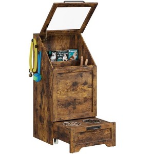 Slim Glass Pet Food Tower – Anti-Tip, Flip Lid, Rodent-Proof, Mesh-Free Storage for Living Room & Home - 1 of 4