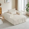 NicBex Modern Indoor Corduroy Sponge Single Sofa with Back Cushion & Pillow,Fluffy Sleeper Chair for Living Room,Bedroom - 2 of 4