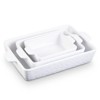 GustoWave Ceramic Baking Dish 3-piece Sets with Handles, Rectangular Bakeware dishes for Oven, Cooking, Kitchen, Cake - 3 of 4