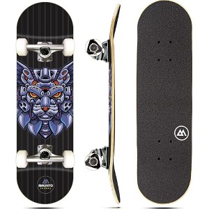 Magneto Skateboard | Maple Wood | ABEC 5 Bearings | Double Kick Concave Deck | For Beginners, Teens & Adults (Purple Cat) - 1 of 4
