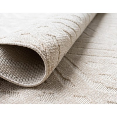 Sabrina Soto Beige 8' x 10' Geometric Flat-Woven Outdoor Rug