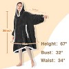 Catalonia Woman Faux Shearling Blanket Hoodie Sweatshirt, Warm Cozy Soft Wearable Blanket Pullover with Giant Pocket, Wife Women Christmas Gift - 4 of 4