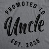 Mens Funny T Shirts Promoted To Uncle 2025 Sarcastic Family New Baby Graphic Tee For Men - Crazy Dog Men's T Shirt - 2 of 4