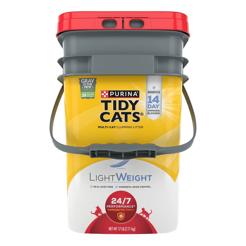 Purina Tidy Cats Lightweight 24/7 Performance Low Dust Clumping Scoop Scented Cat &#38; Kitty Litter for Multiple Cats - 17lbs, 6 of 7