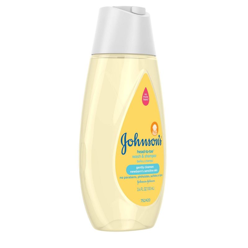 Johnson&#39;s Head-To-Toe Gentle Baby Body Wash &#38; Shampoo, Travel Size - 3.4 fl oz, 4 of 10