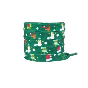 INSPIRE CHIC Christmas Flat Shoe Laces for Adults, Men, Him, Women, Teens, Christmas Decorations Shoestrings 1 Pair - 1 of 4