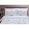 Casual Floral Embroidered Cotton Duvet Cover and Pillow Sham Set by Blue Nile Mills - 2 of 2