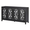 60" Sideboard Buffet Cabinet, Farmhouse Storage Cabinet with 4 Doors and Adjustable Shelf, China Cabinet for Dining Room, Living Room, Hallway Black - 2 of 4