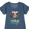 Girls' - Barbie - Holidays & Christmas Graphic Short Sleeve Fleece Dress - 2 of 4