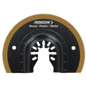Arrow OSC208-1 Titanium Coated Bi-Metal Oscillating Tool Radial Saw Blade, 3-7/16 Inch - 1 of 1