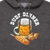 Men's - Instant Message - Dude Dinner Beer Corn Dog Graphic Fleece Pullover Hoodie - 2 of 4