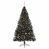 vidaXL Artificial Pre-lit Christmas Tree with 300 LEDs Black 94.5" PVC - 3 of 4