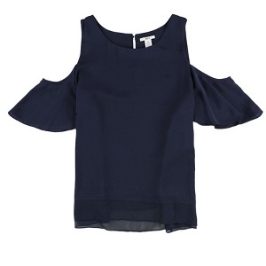 bar III Womens Chiffon Hem Knit Blouse - 1 of 2