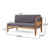 Sapphtopaz Patio Furniture Set Wood L-Shaped Outdoor Sofa with Cushions Sofa Set with Coffee Table for Backyard, Terrace - 3 of 4