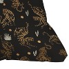 16"x16" Marta Barragan Camarasa Golden Tigers Throw Pillow Black - Deny Designs: Indoor Square Cushion - 3 of 4