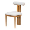 Vatros 6-Piece Dining Set, Mid-Century Modern Table Set for 6 Persons with 4 Chairs and Bench, White - 4 of 4