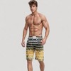 Anna-Kaci Swim Men's Striped Swim Trunks with Adjustable Waistband and Lightweight Quick-Dry Fabric for Active Comfort - 4 of 4