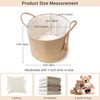 Itopfox Woven Storage Basket with Wooden Bead Decoration, Natural Rope Basket for Toys, Clothes, Shoes, Plant Organizer Bin with Handles, Home Decor - 3 of 4