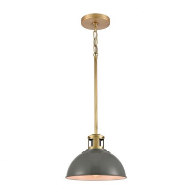 Elk Home Lyndon 1 - Light Pendant in  Gray/Brass
