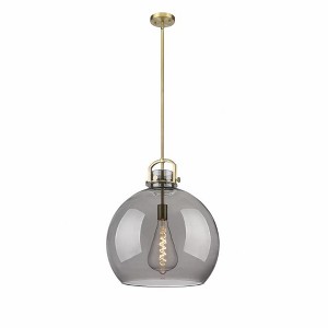 Newton Sphere - 1 Light Stem Hung Pendant In Industrial Style-22.5 Inches Tall and 18 Inches Wide - 1 of 1