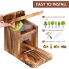 Snynuxx Squirrel Feeder Table, Wooden Squirrel Picnic Table Feeders for Outdoors, Funny Squirrel Feeder Nuts Bar Corn Cob with Soild Structure (Brown) - 2 of 4