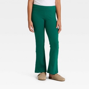 Girls' Ribbed Flare Leggings - Cat & Jack™ - 1 of 3