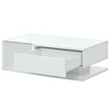 NicBex Modern Coffee Table, Tempered Glass, High-Gloss UV Surface, 2-Tier Rectangle - 3 of 4