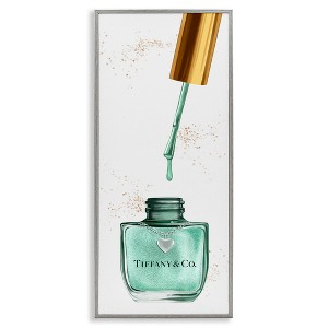 Stupell Industries Cyan Makeup Nail Polish Brush Black Framed Giclee Art - 1 of 4