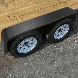 Trailer Fenders for Tandem Axle Trailers - Heavy Duty Plate Steel Fenders for 13"-15" Wheels (Set of 2) - 1 of 4