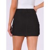 INSPIRE CHIC Women's Cotton Cargo Pockets Stretch Denim Mini Skirt - 3 of 4