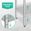 Stainless Steel Table, Heavy-Duty Metal Commercial Prep Table with Open Storage Racks for Restaurant Kitchens, Home, Hotels, Food Preparation - 4 of 4