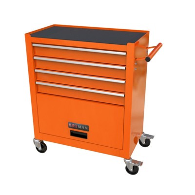 Maggift Tool Boxes and Totes Rolling Chest Storage Cabinet, Garage Organizer, Tool Multifunctional Storage Box, Orange, 24.4"*13"*26"