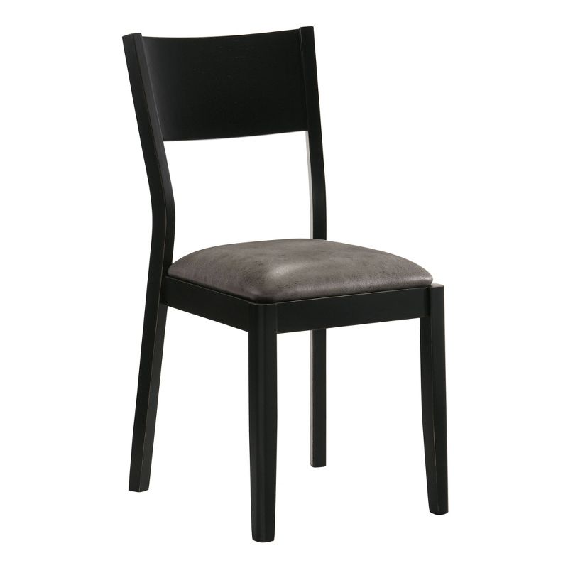 Set of 2 Bernst Mid-Century Modern Padded Side Chairs Black/Gray - miBasics, 5 of 8