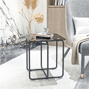 Tempered Glass Living Room, Bedroom, Transparent Modern Tempered Glass Coffee Table, Tea Table, Side Table - 1 of 4