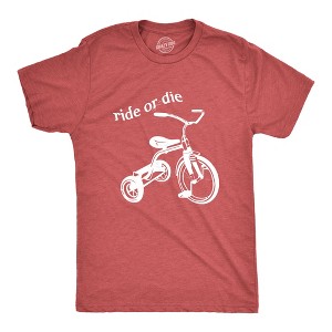 Ride or Die Tricycle T-Shirt Funny Vintage Trike Shirt - Crazy Dog Men's T Shirt - 1 of 4