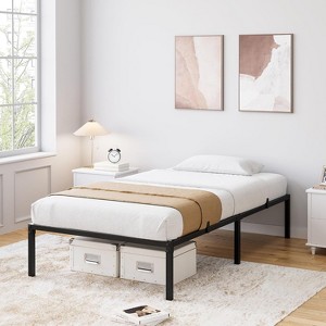 Metal Bed Frame,Heavy Duty Steel Slats Support Platform Bed with Under Bed Storage for Bedroom Apartment-No Box Spring Needed,Noise Free,Easy Assembly - 1 of 4