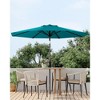 7.5FT Patio Umbrella Outdoor, Market Umbrella, Table Umbrella with Push Button Tilt and Crank, 6 Sturdy Ribs UV Protection Waterproof - 3 of 4
