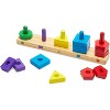 15-Piece Wooden Stack and Sort Board, Educational Shape Sorting Toy for Toddlers - 4 of 4