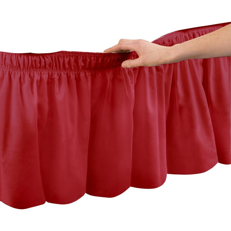Collections Etc Wrap Around Bed Skirt, Easy Fit Elastic Dust Ruffle, 1 of 4