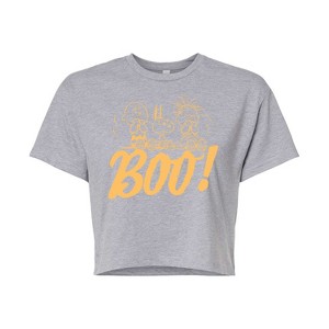 Women's - Peanuts - Boo Cropped Graphic T-Shirt - 1 of 4