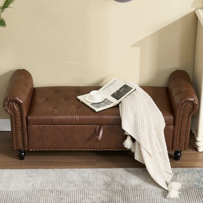 TiramisuBest Storage Ottoman Bench with Lift Top - 275lb Capacity for Living Room & Bedroom