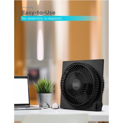 BLACK+DECKER BLACK+DECKER Portable 9 Inch Box Fan, 3 Speed Settings & Self Standing