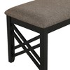 Potomac Dining Bench-Brown/Black - 4 of 4